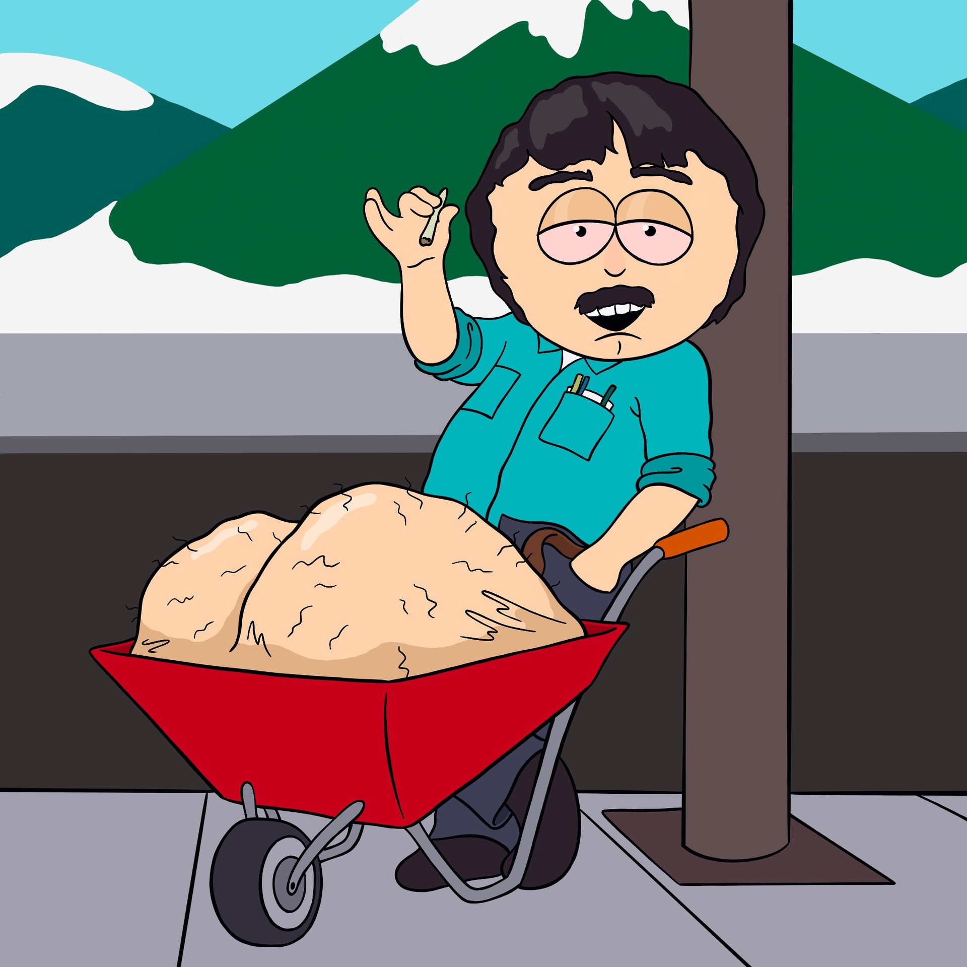 I drew one of my favorite characters ever, Randy Marsh.