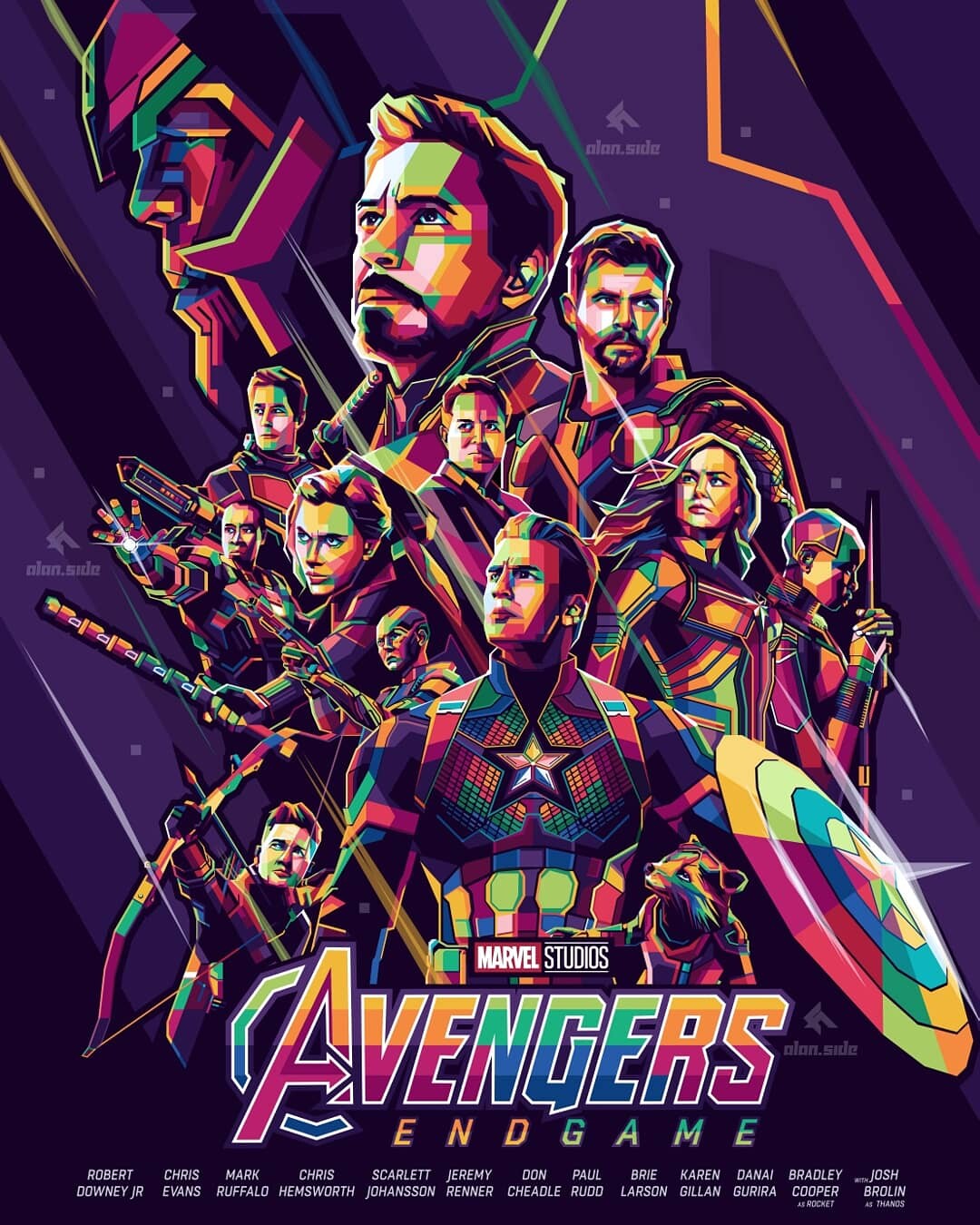 ArtStation - Avengers Endgame Poster in WPAP Style