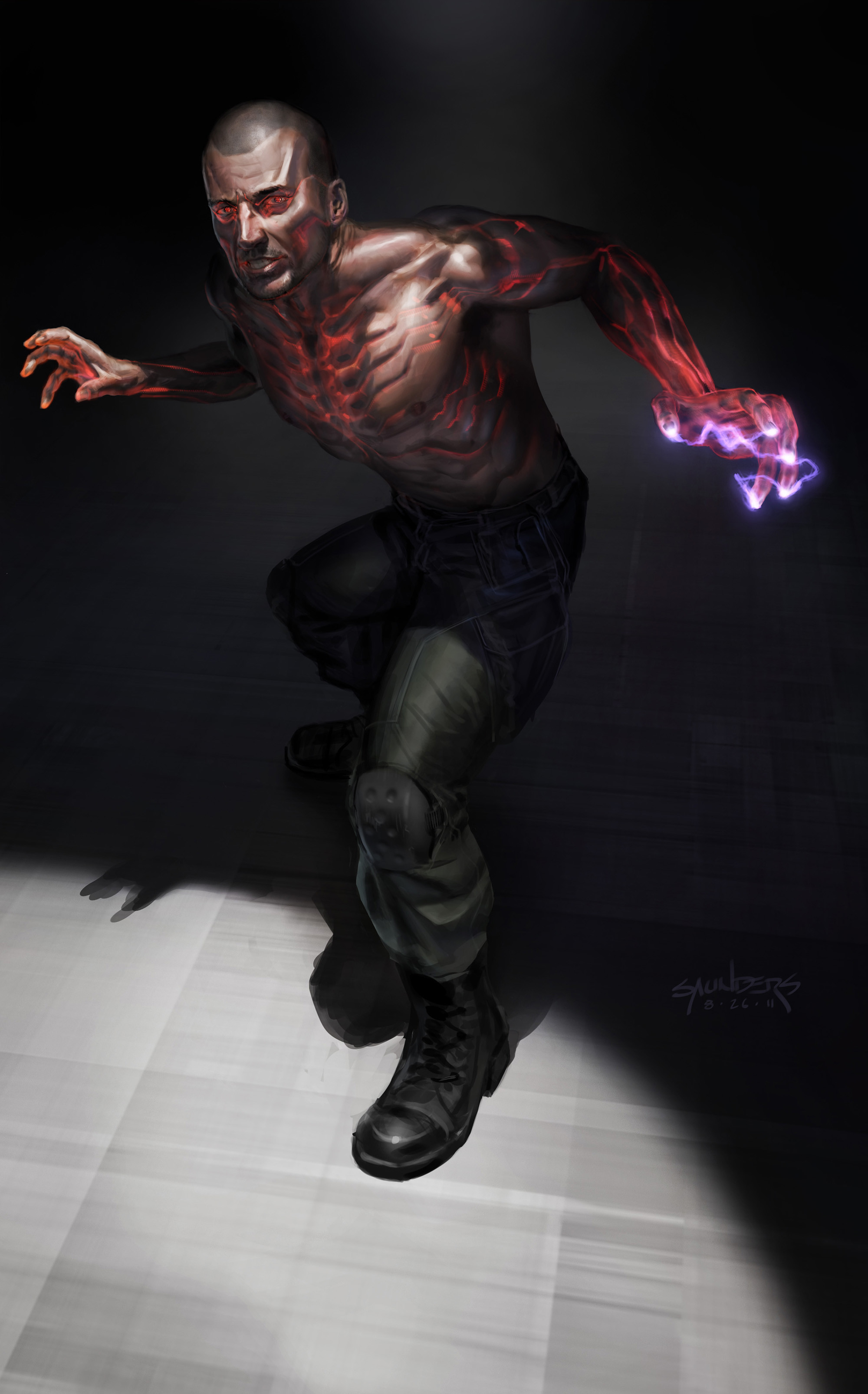 One of the more successful attempts. The deformation is subtle enough, and I like the way the sub-surface glow is conveyed. Early on, Nikolas Coster-Waldau from Game of Thrones was considered for the character of Killian.