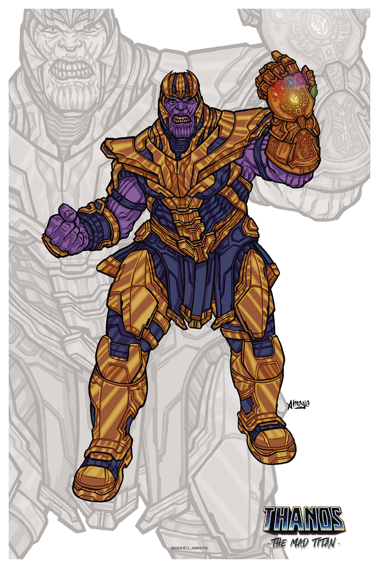 Artstation Thanos Avengers Infinity War Endgame Nahuel Amaya