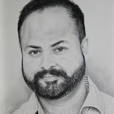 Kamal nishx pencil charcoal sketch a man by artist kamal nishx 91 9501247988