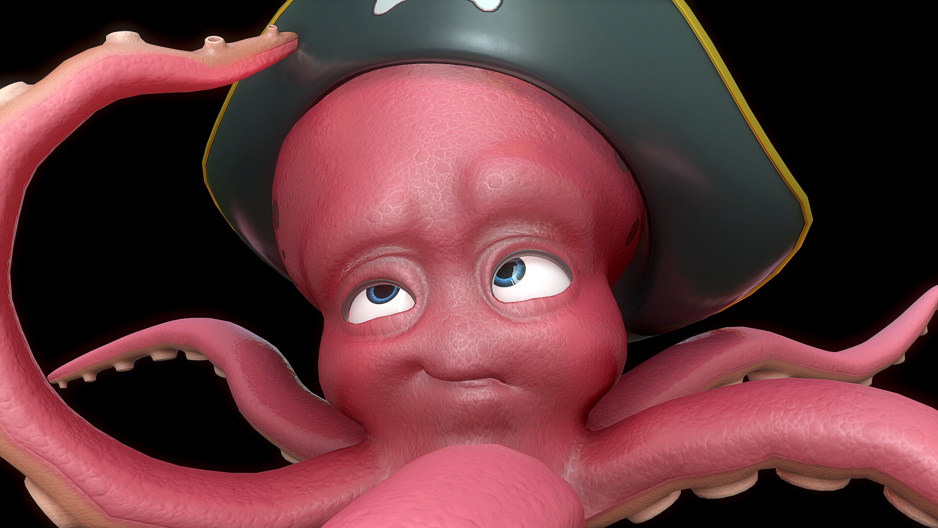 InCom Studio 3D - Asset - Cartoons - Animal - Octopus - Rig Low-poly 3D  model