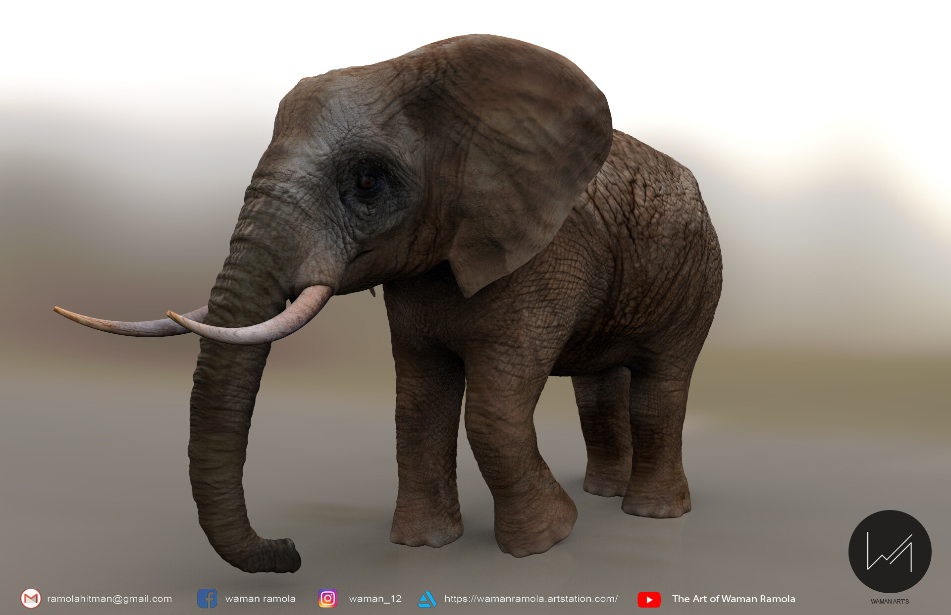 Artstation Elephant 3d Character Waman Ramola