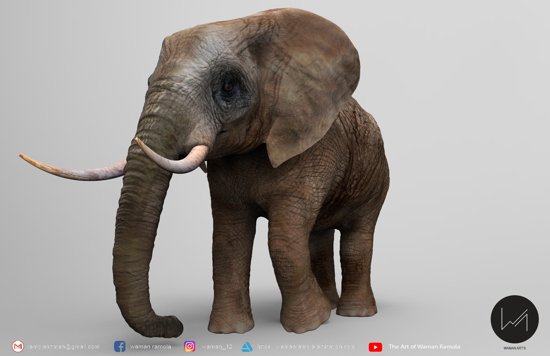 Artstation Elephant 3d Character Waman Ramola