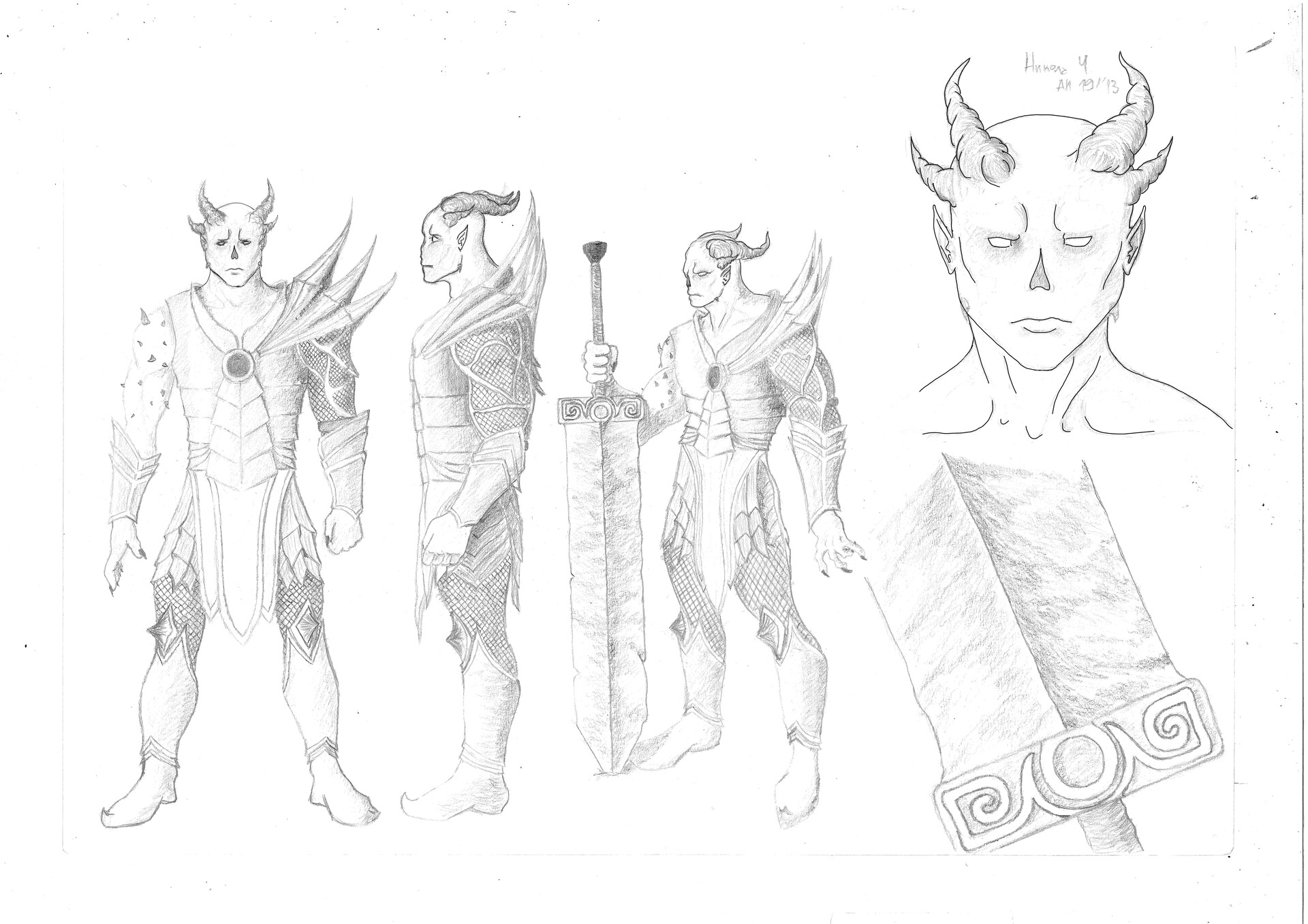 Artstation Demon Model Based On A Personal Sketch Nikola Cavic Chainmail is staple of any ancient drawing, medieval or comic. artstation demon model based on a