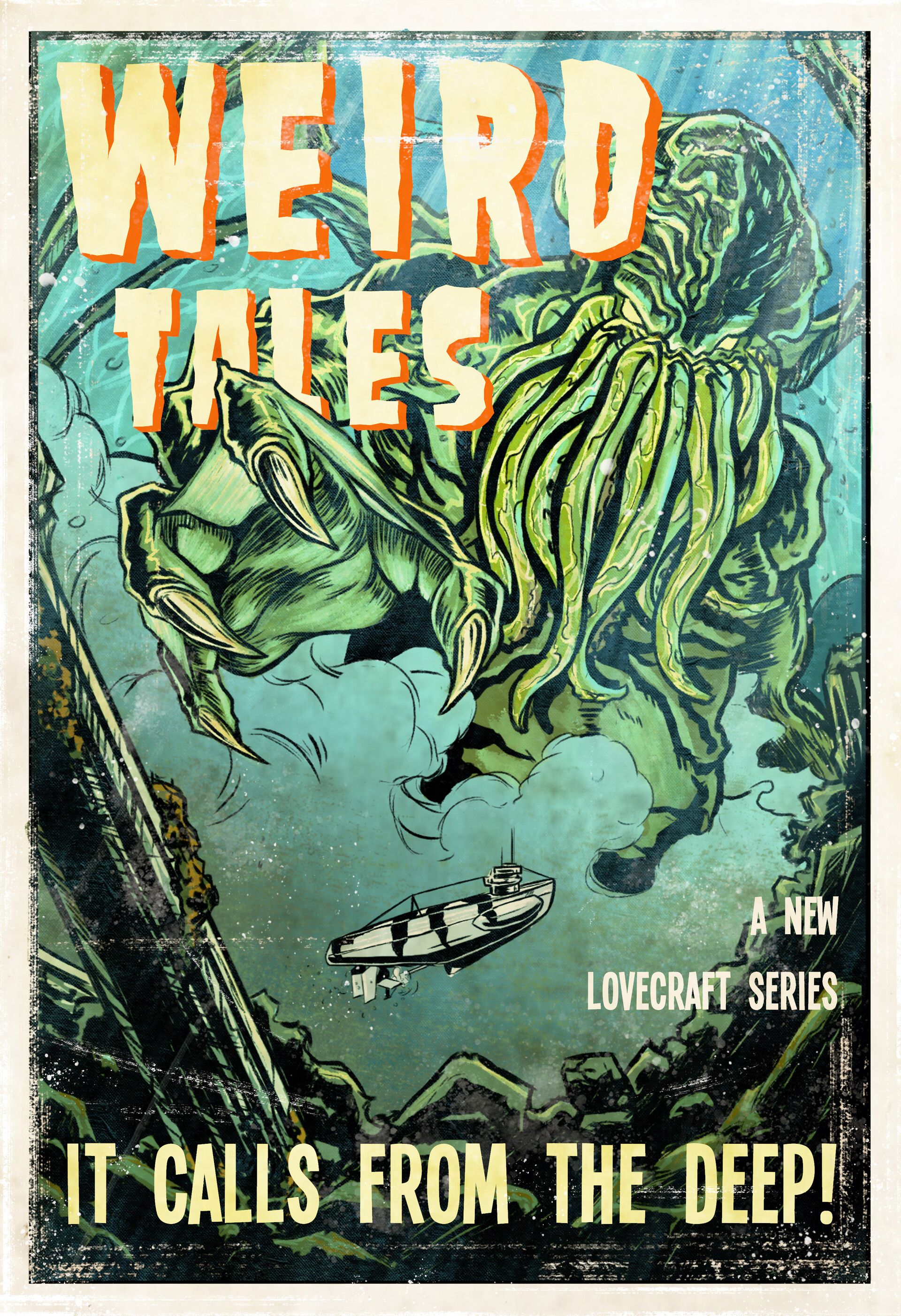 Artstation Lovecraftian Pulp Cover Series 1 Ian Grabinski