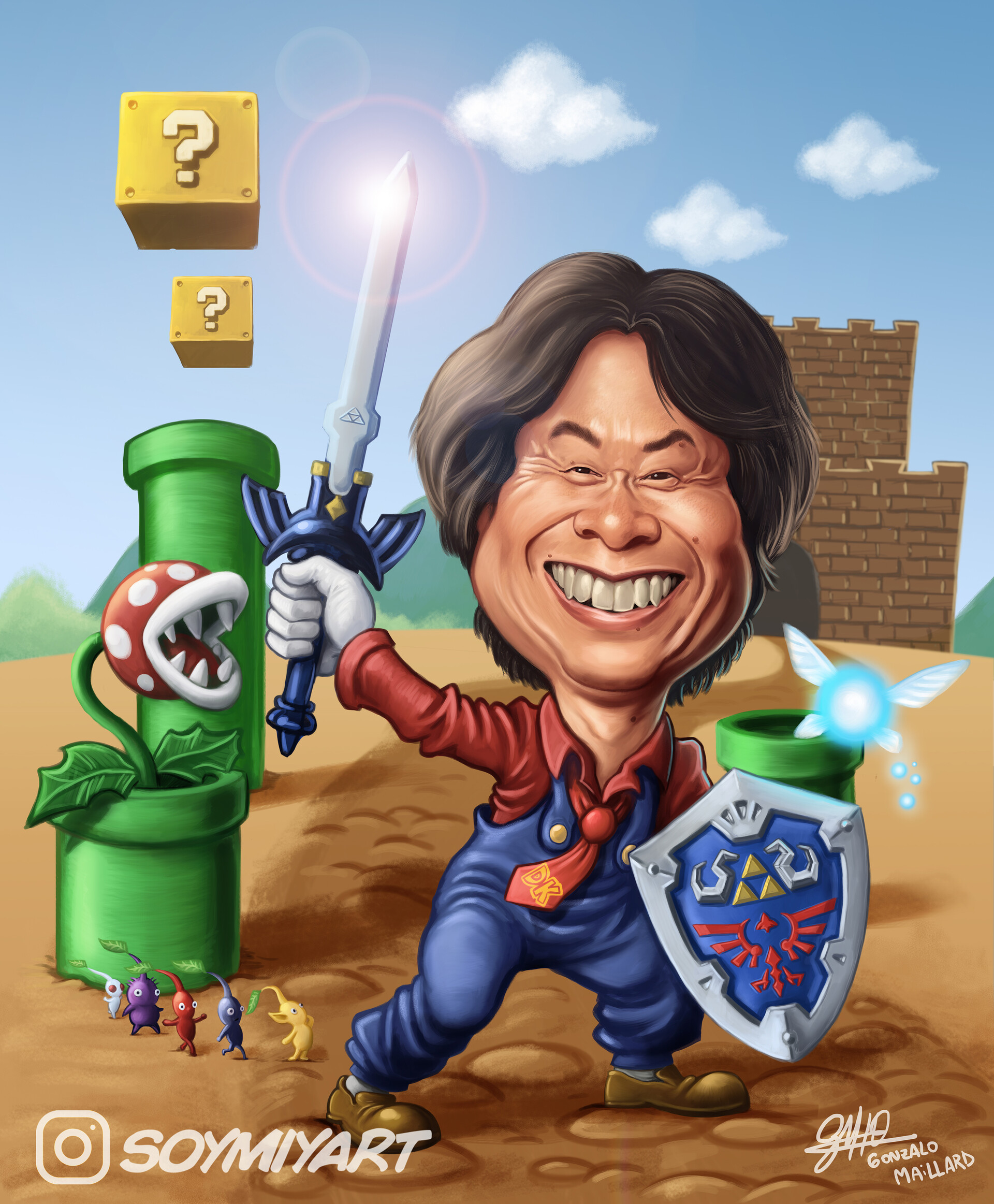 ArtStation - Shigeru Miyamoto - Caricature