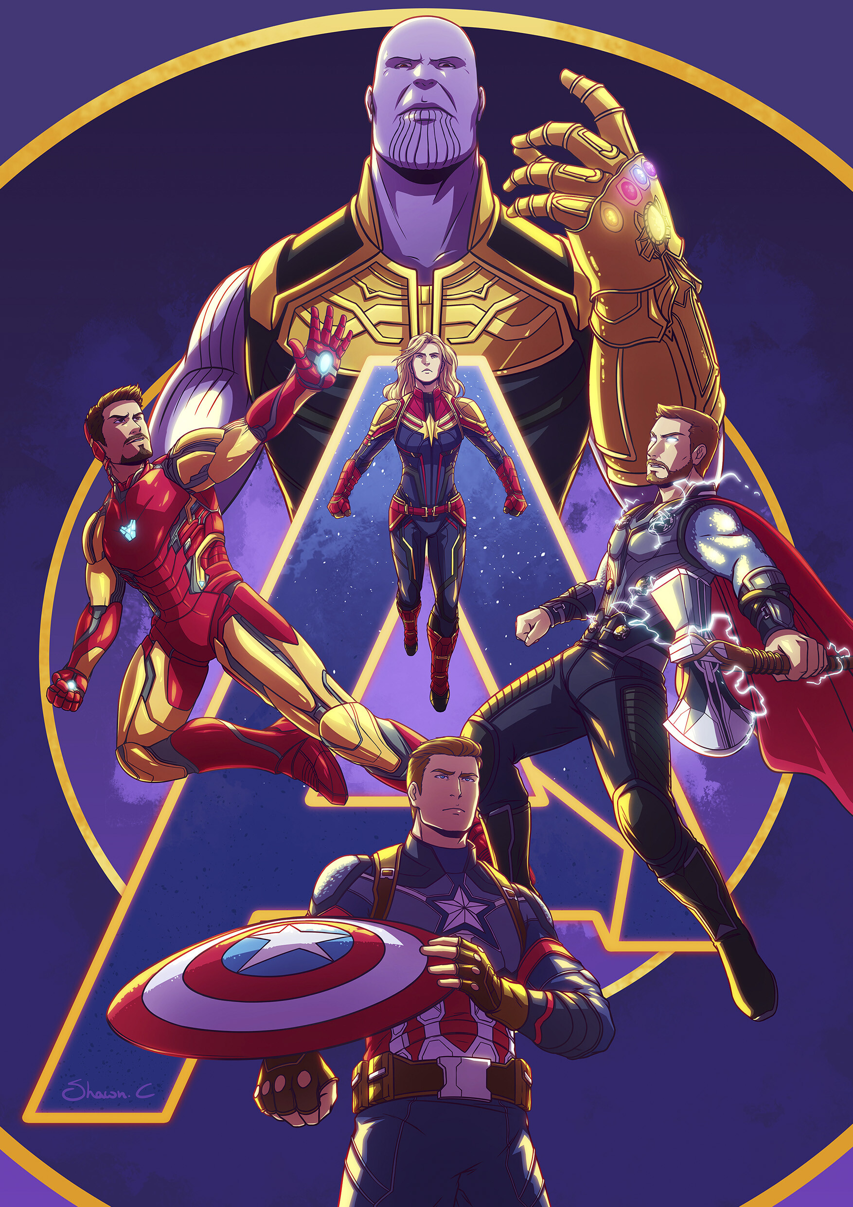 ArtStation - Avengers end game poster design