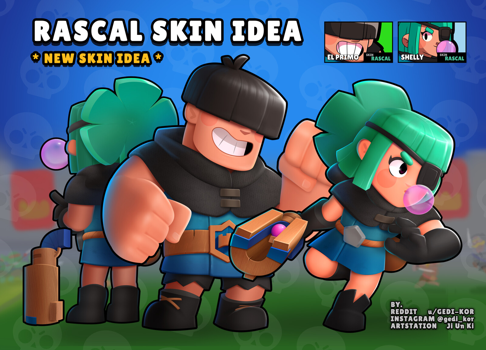 Artstation Brawl Stars Fanart Skin Design Ji Un Ki