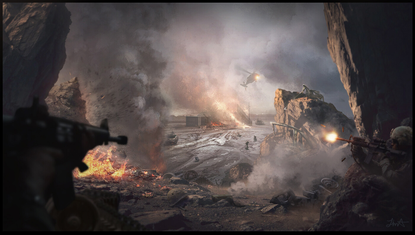 ArtStation - War Battle Scene