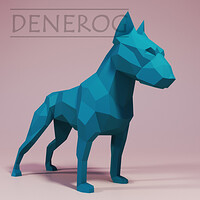 artstation lowpoly model of husky s