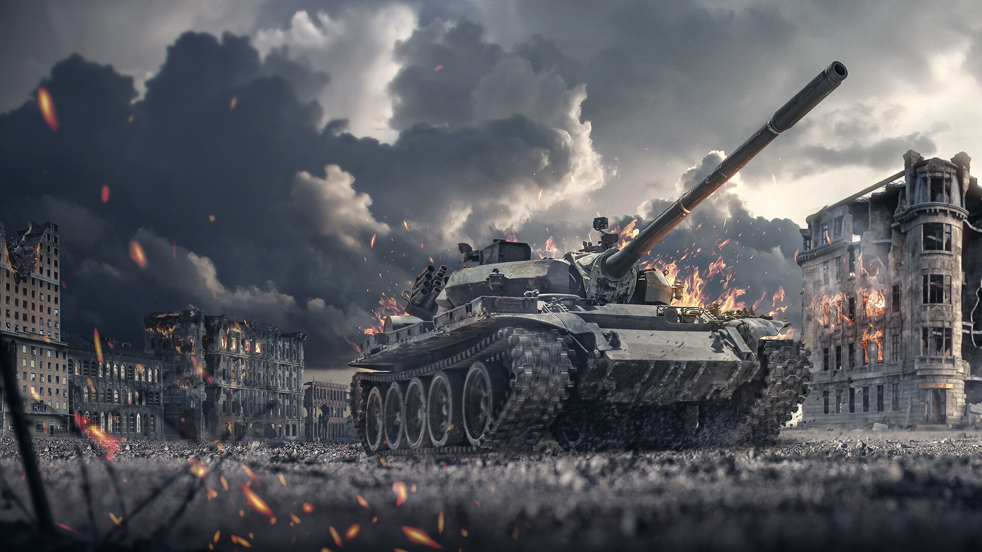 ArtStation Battle Tank Matte Painting