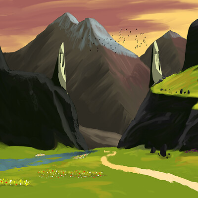Alexandre roblin montagne conceptart