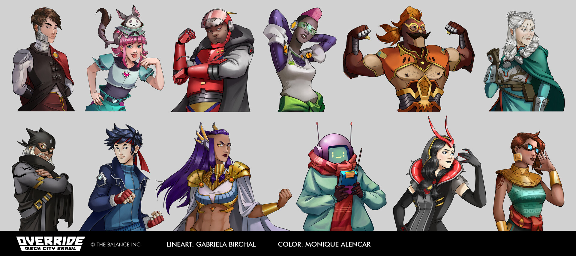 Artstation Override Mech City Brawl Pilot Portraits Gabriela Birchal