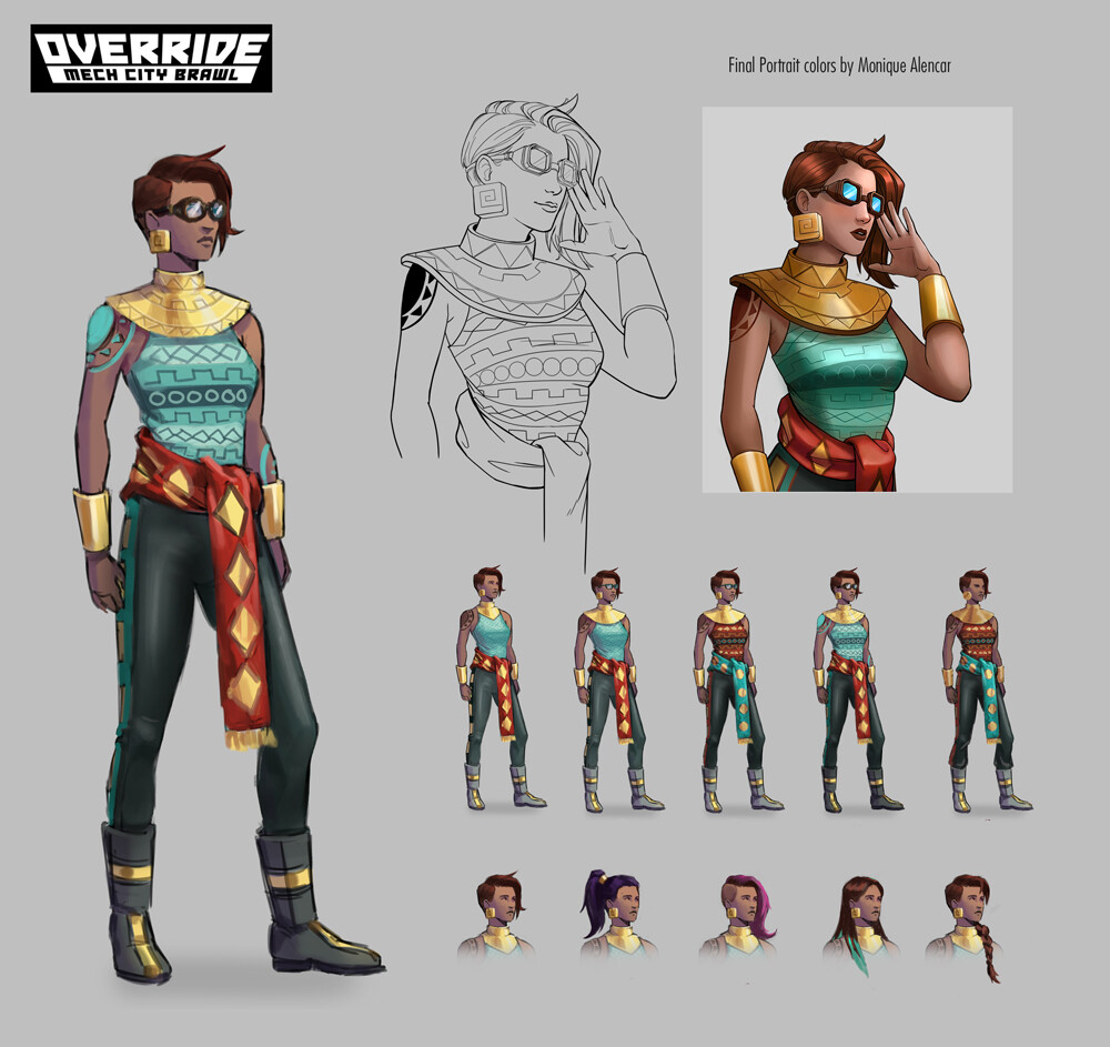 Artstation Rocca Pilot Concept Art Override Mech City Brawl Gabriela Birchal