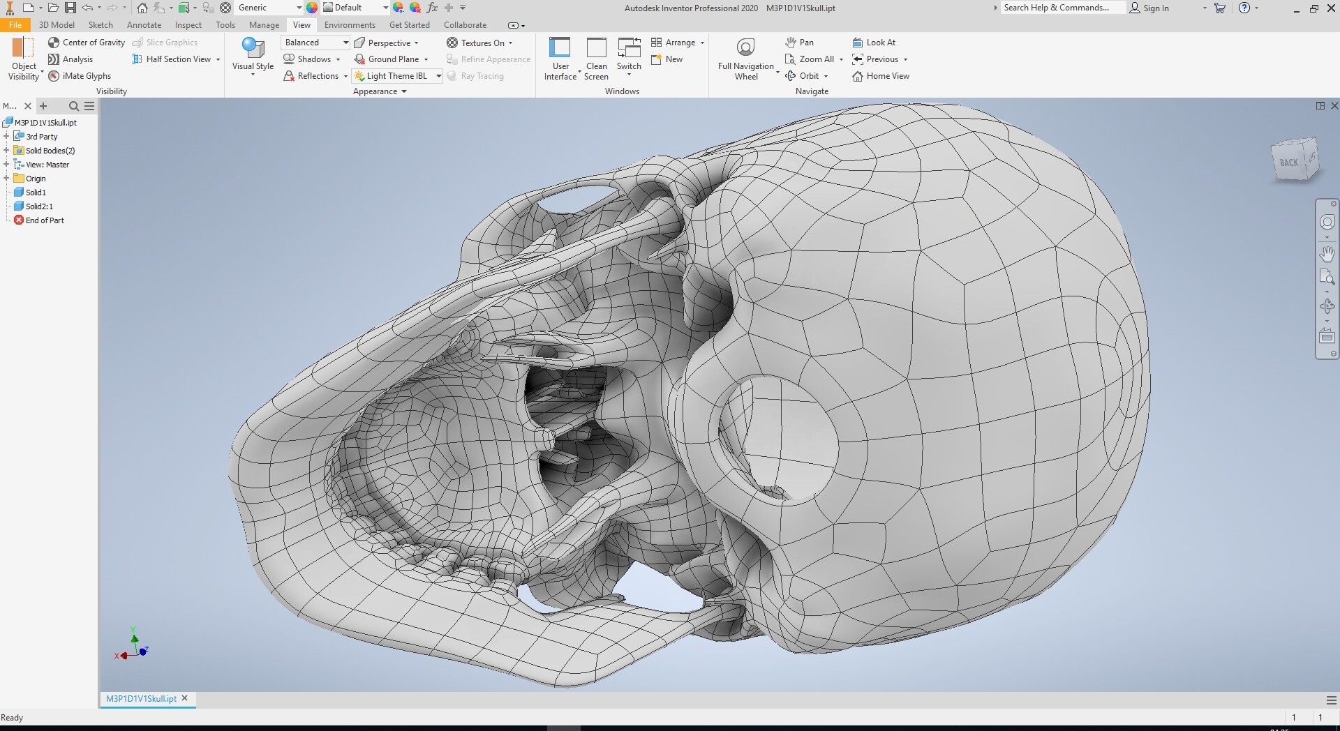 Artstation Cad Compatible Human Skull Model M3p1d1v1skull