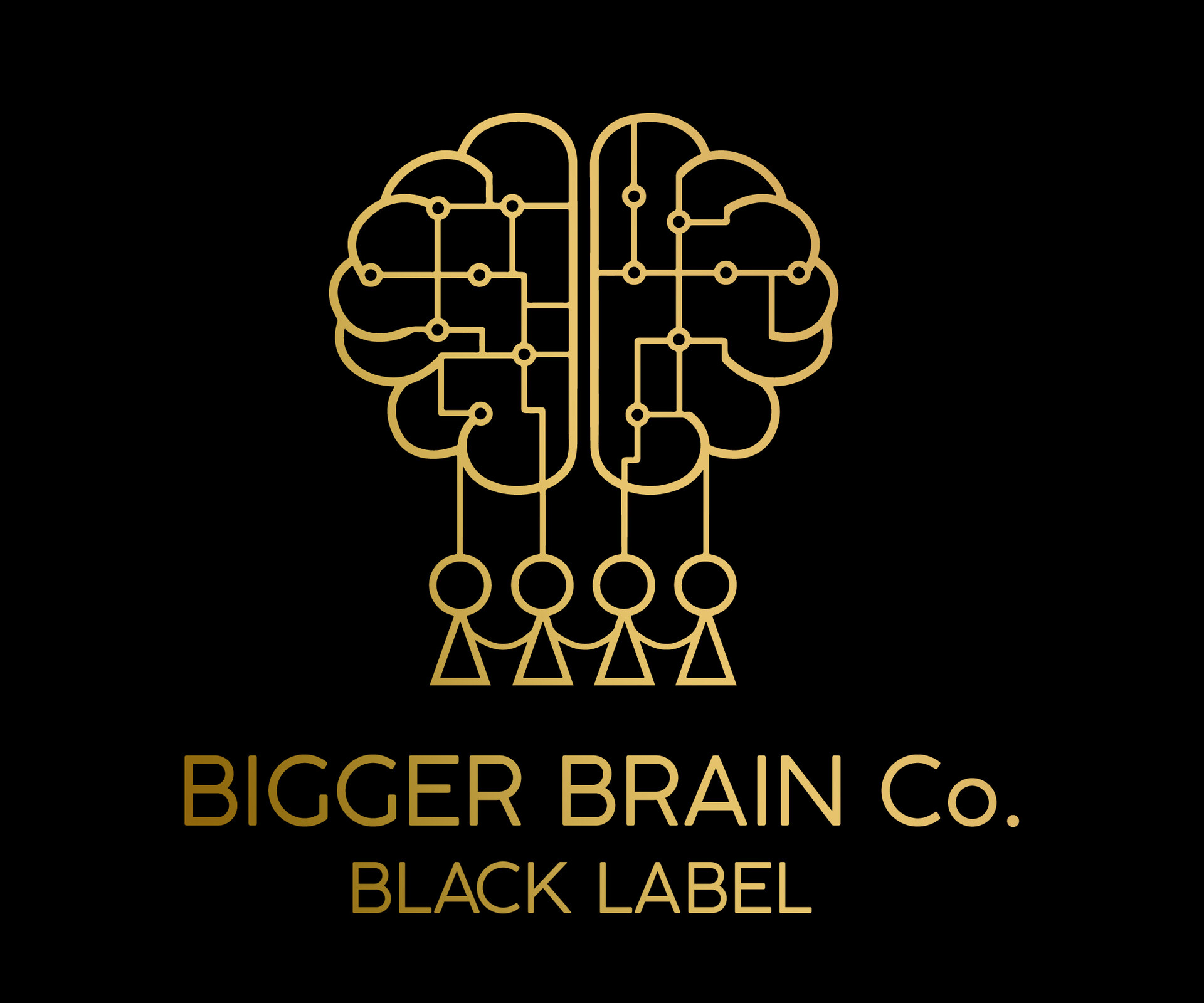 Artstation Logo Design Bigger Brain Co Black Label Kateryna Kirdoglo