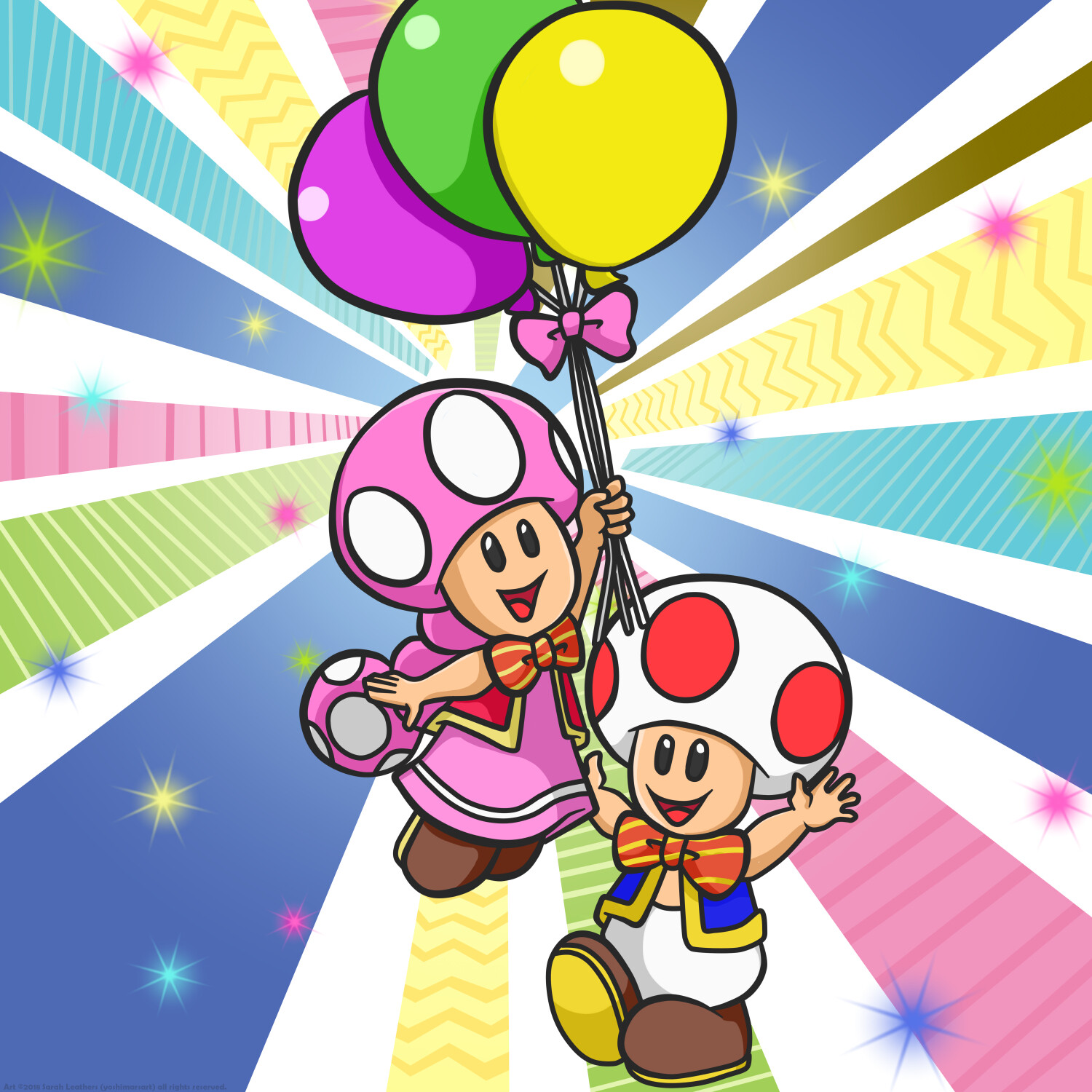 Toad and Toadette - Mario Party.