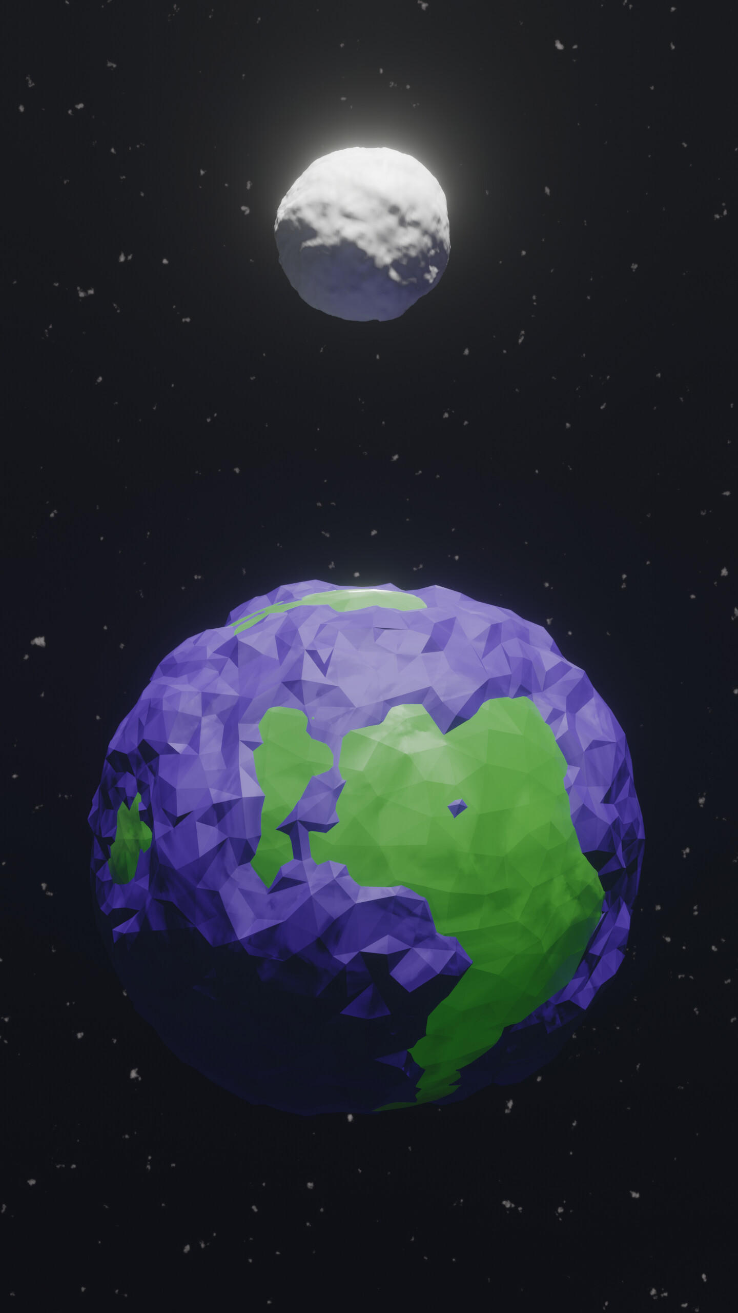 Luke Maksymetz Low Poly Planet And Moon