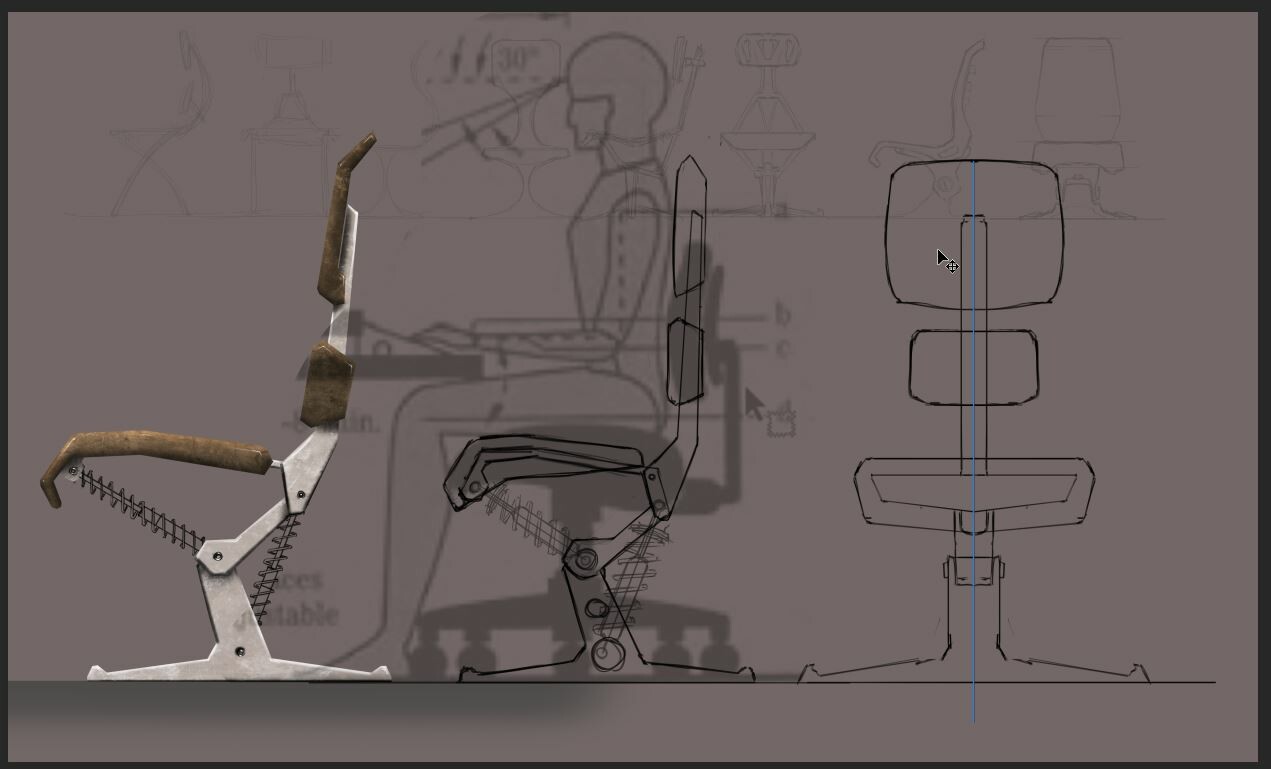 Artstation Industrial Furniture Design Office Chair Marcin Mielczarek