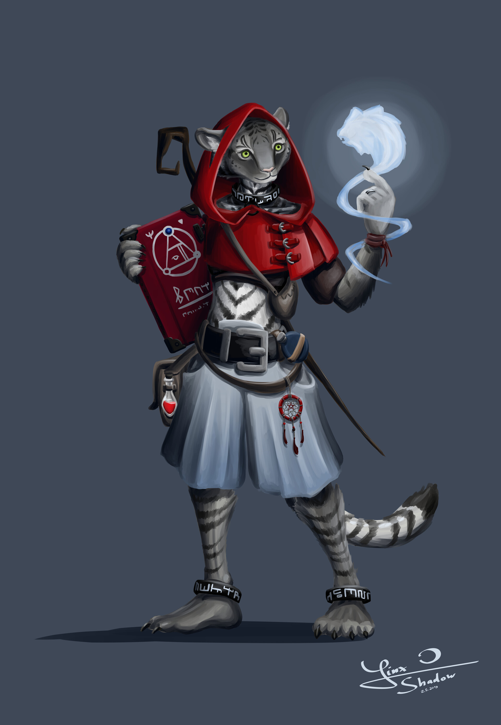 The Tom-Cat - Tabaxi Druid - Character Art Commission.