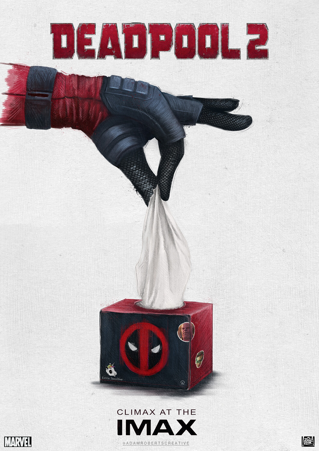 Artstation Deadpool 2 Illustrative Poster Adam Roberts