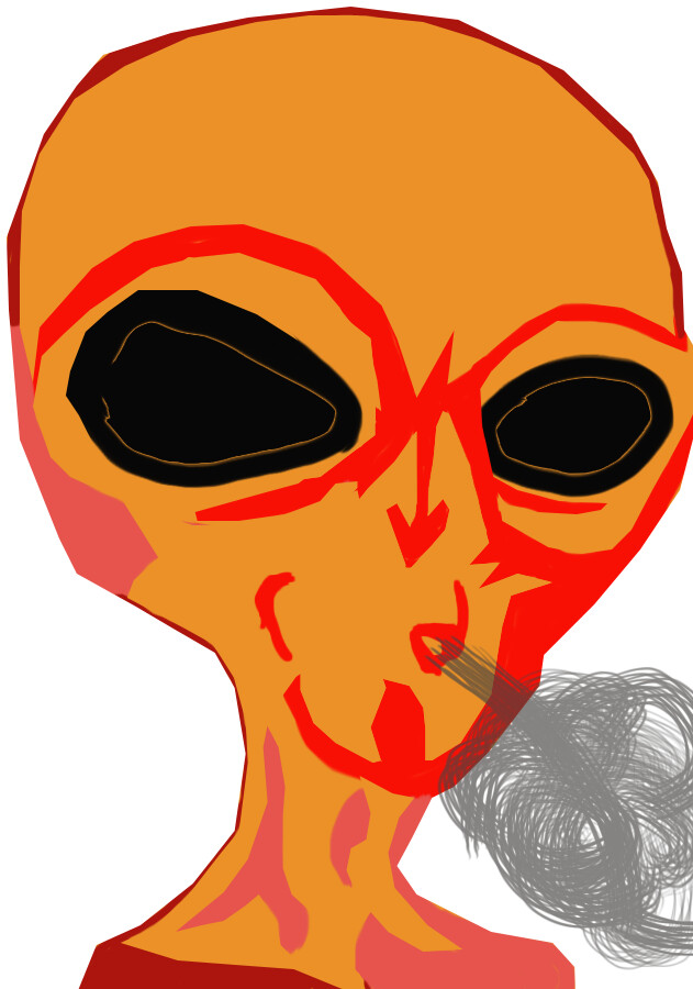 Alan Smith Alien Smoking