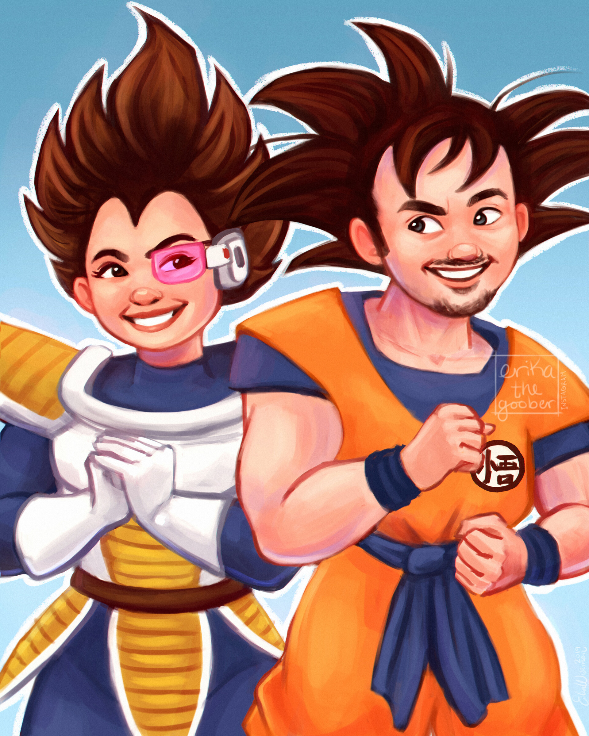 Artstation Commissioned Dragonball Z Themed Portrait Erika Wiseman