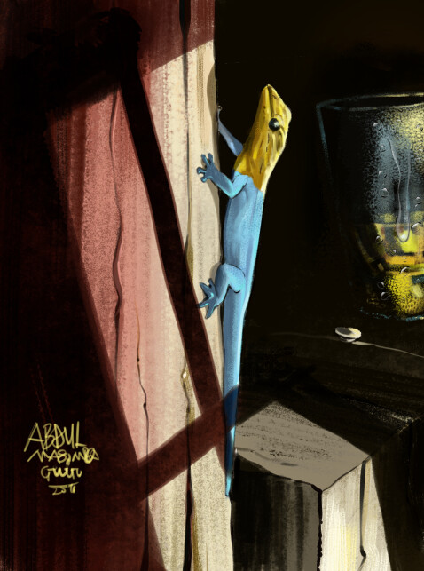 sipping with unexpected guest