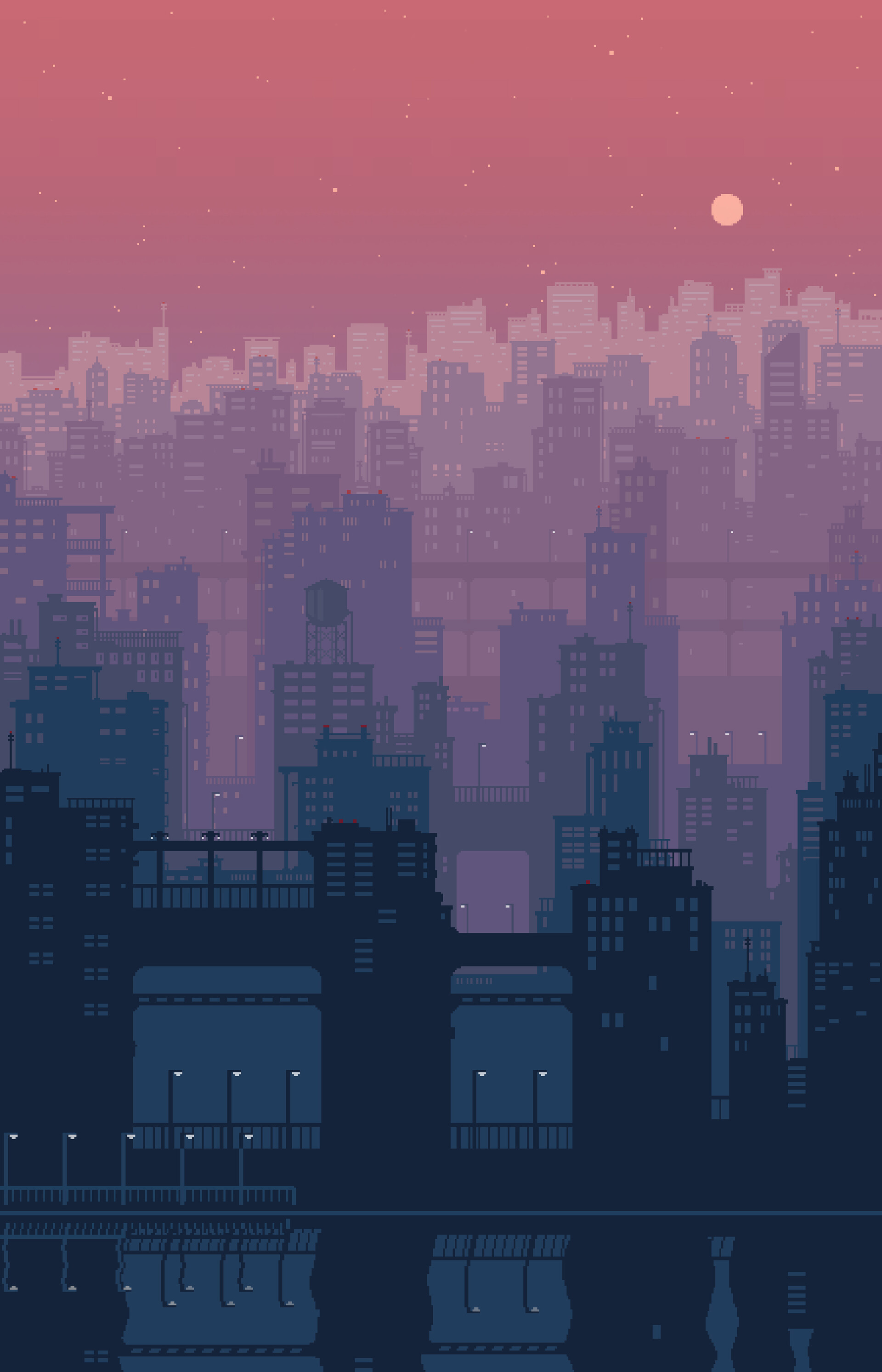 2D Pixel Art City