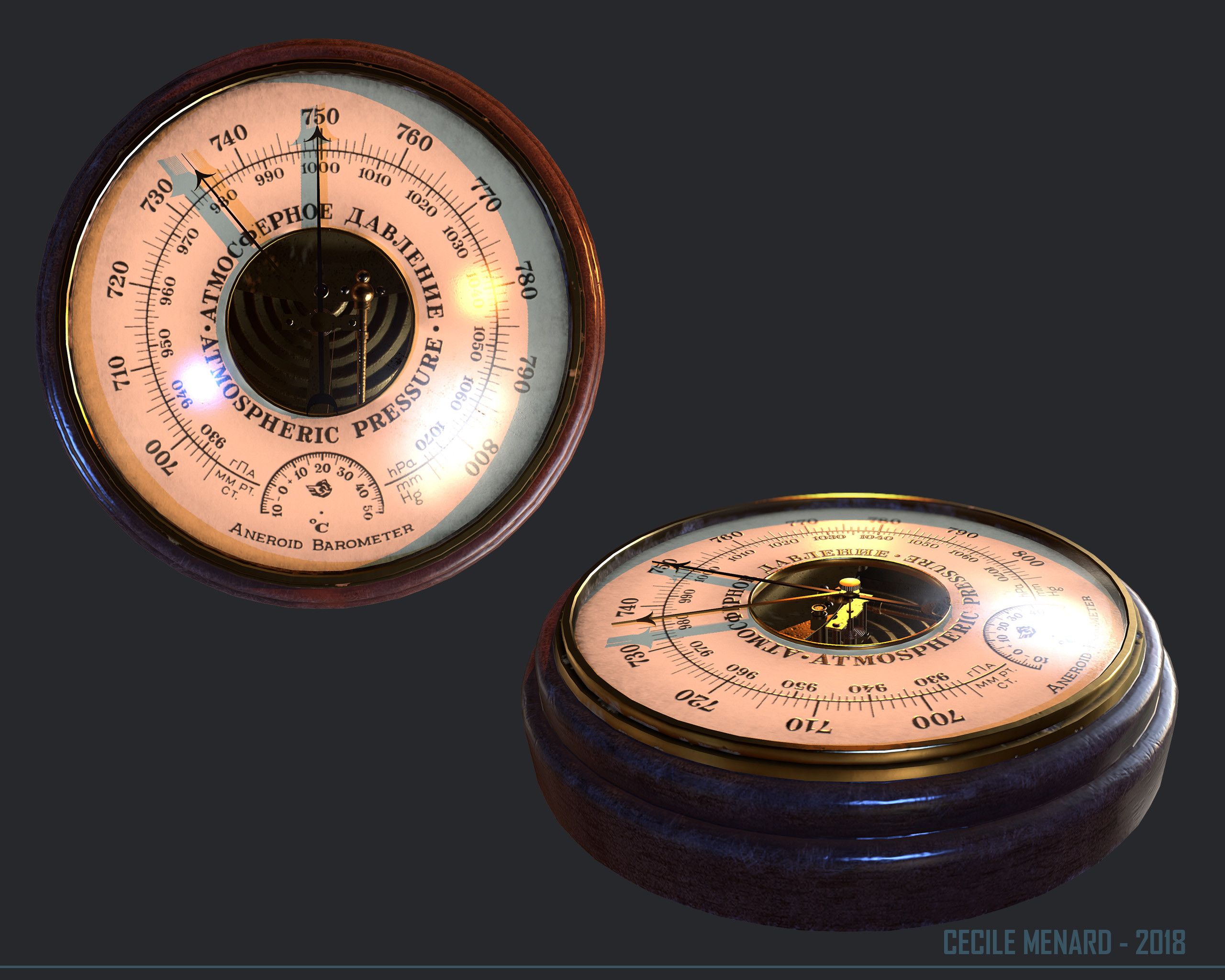 Aneroid barometer - 25k triangles
