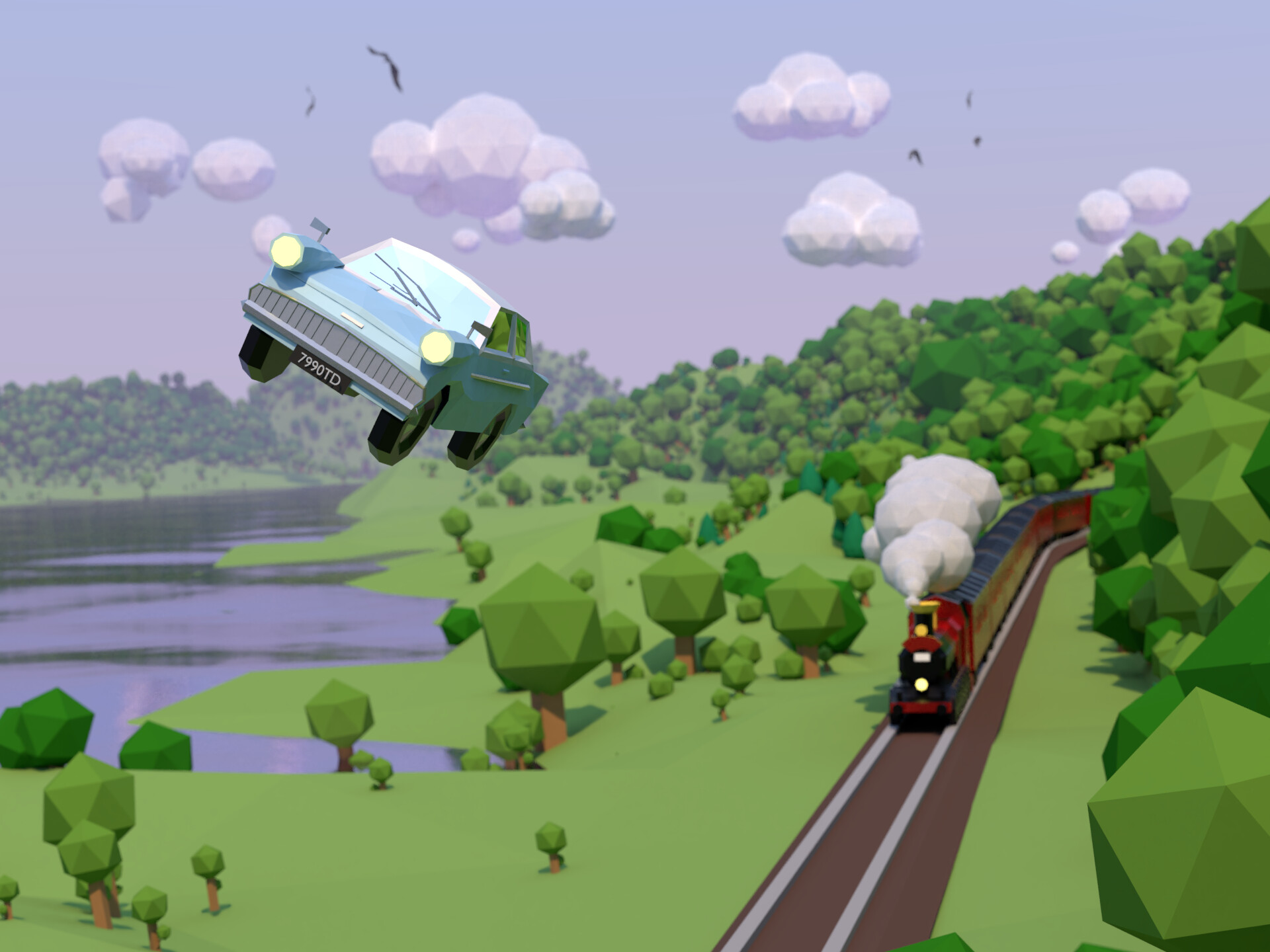 Katia Vasylenko Harry Potter Low Poly Scene In 3d