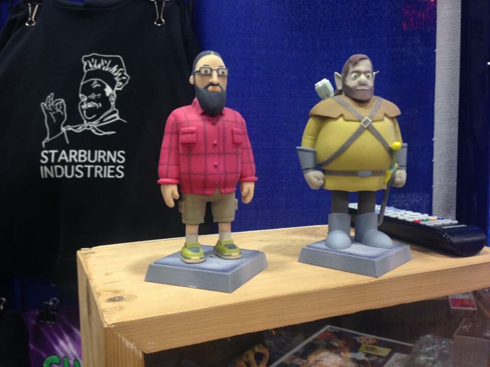 The final 3D printed figures at Comic-Con.