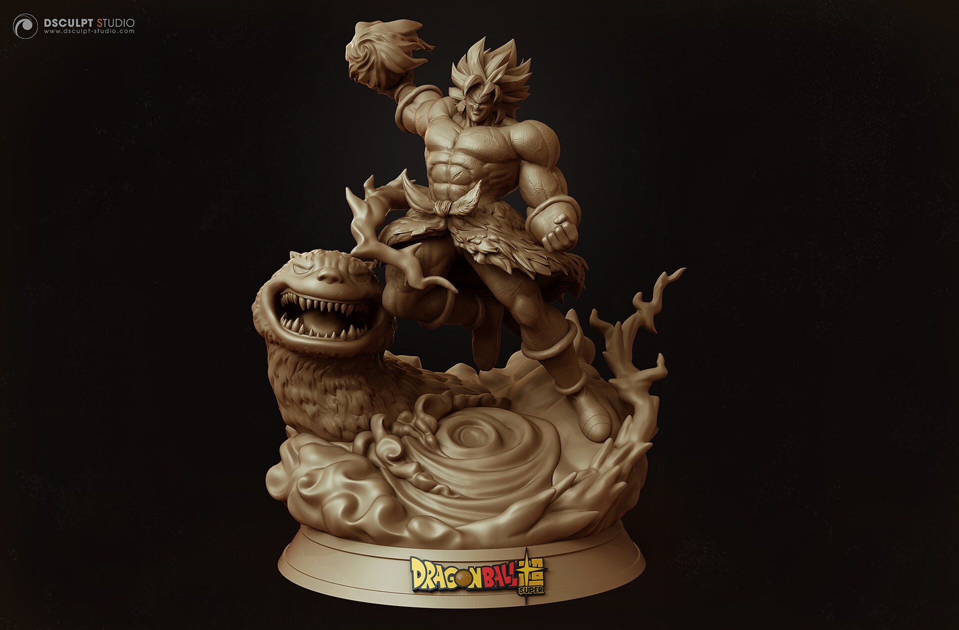 Artstation Broly Dragon Ball Super 3d Printing Project Diep Duong Van