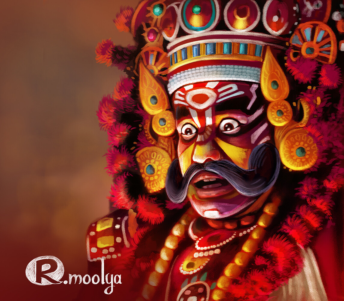 Raviraj Moolya - yakshagana painting