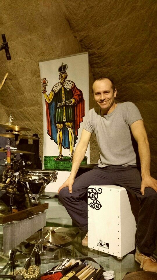 DMG percussionist Chendy Leon on tour in Italy.