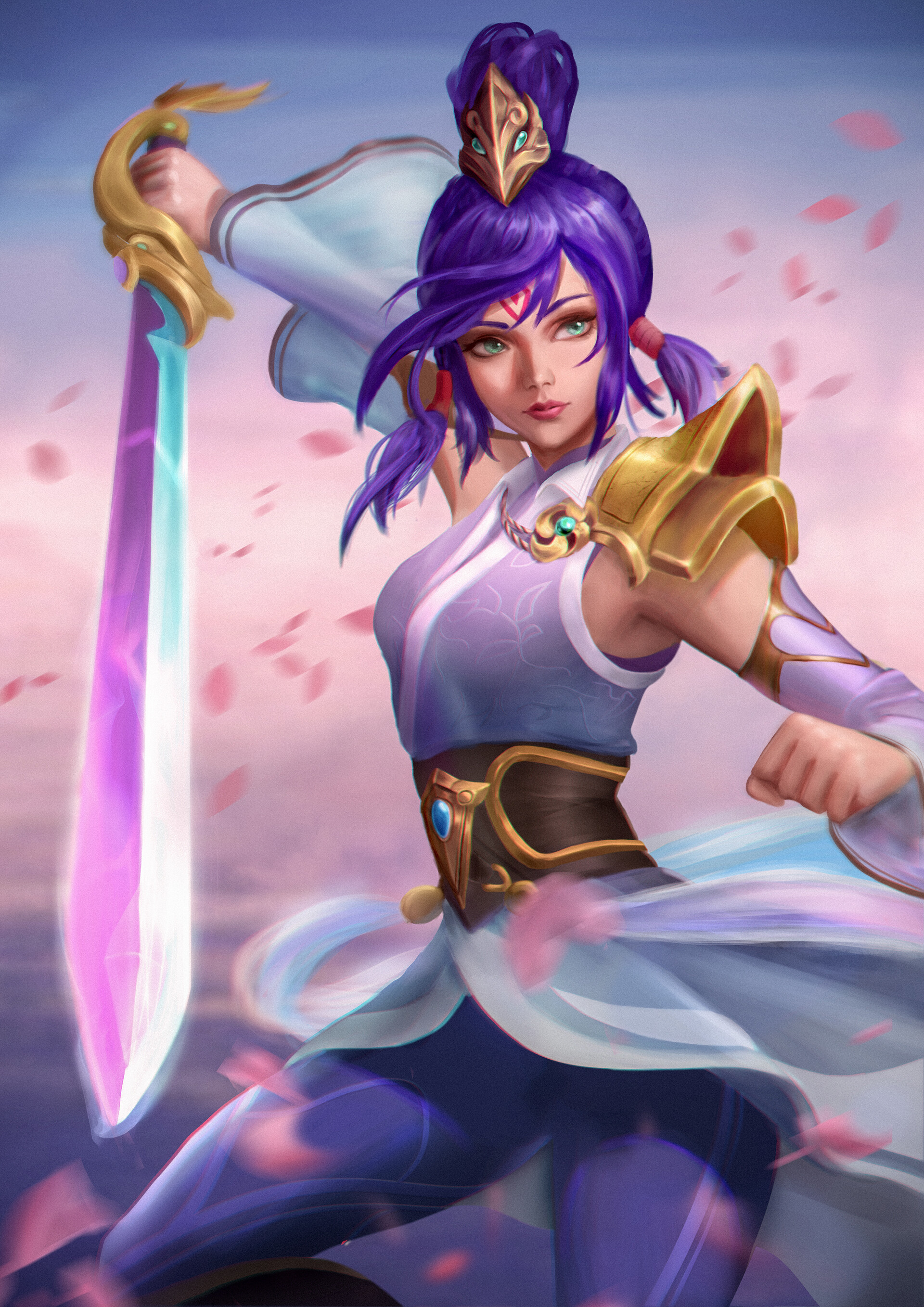 Soaring Sword Fiora fanart by LoLittle Boy. 