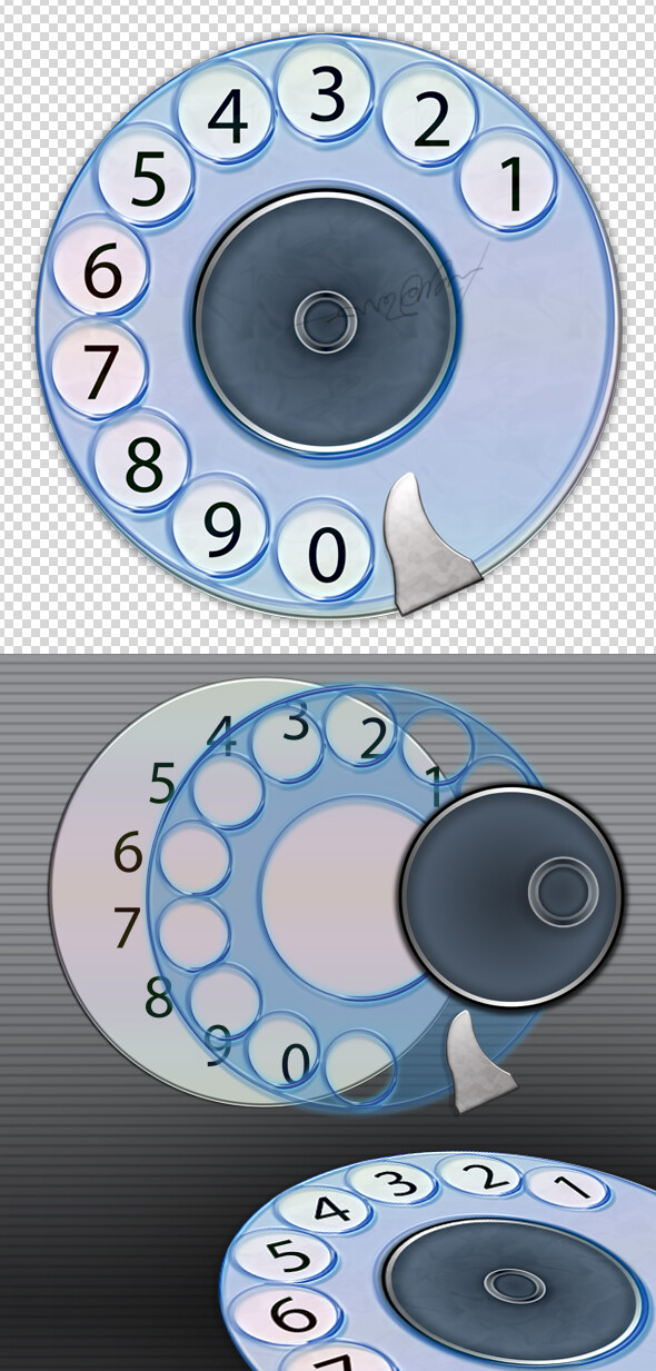 Analog Rotary Telephone Dial Artwork