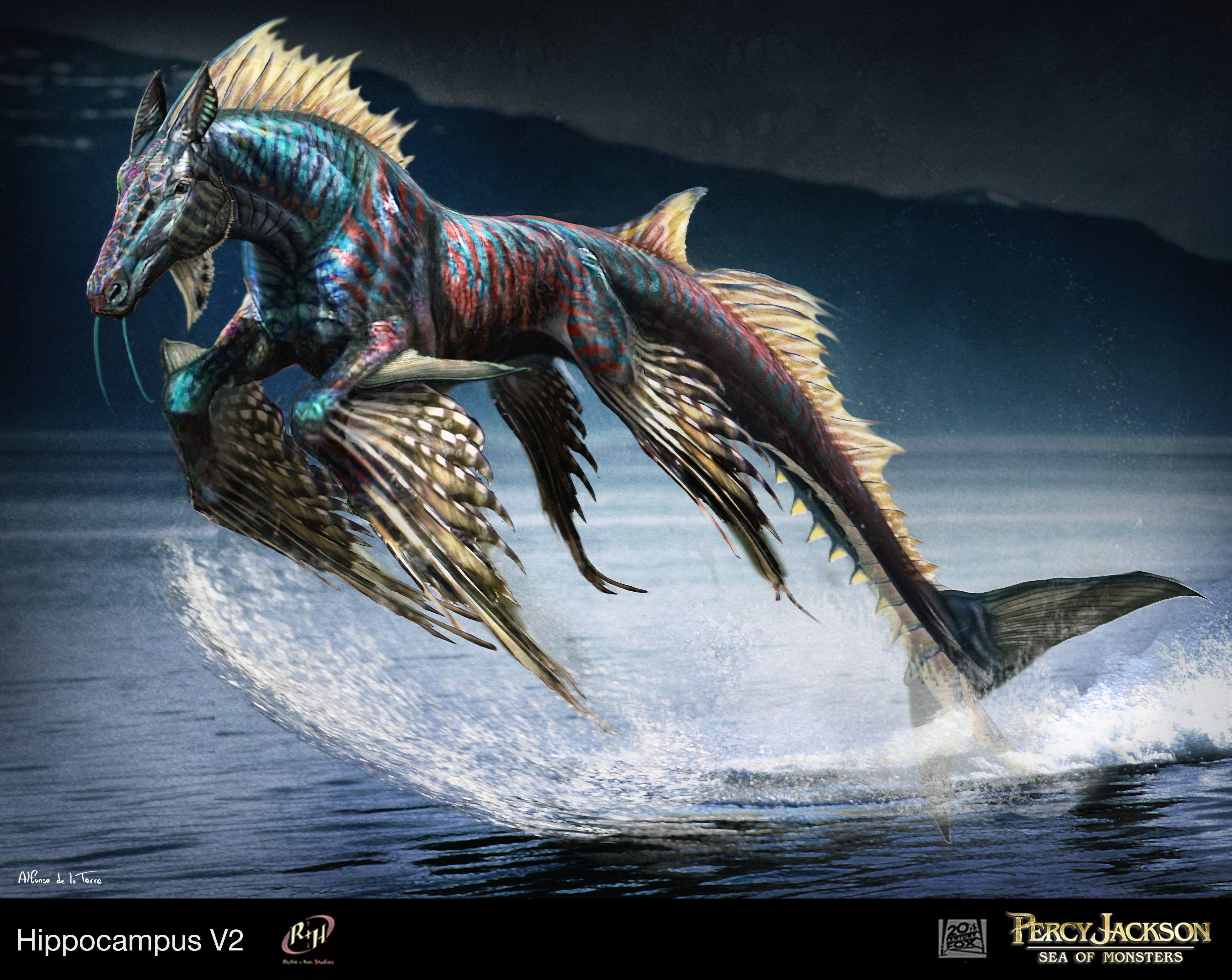 Водяная лошадь это. Перси Джексон Гиппокампус. Перси Джексон и море чудовищ Гиппокампус. Гиппокампус из Перси Джексона. Гиппокампус Греческая мифология.