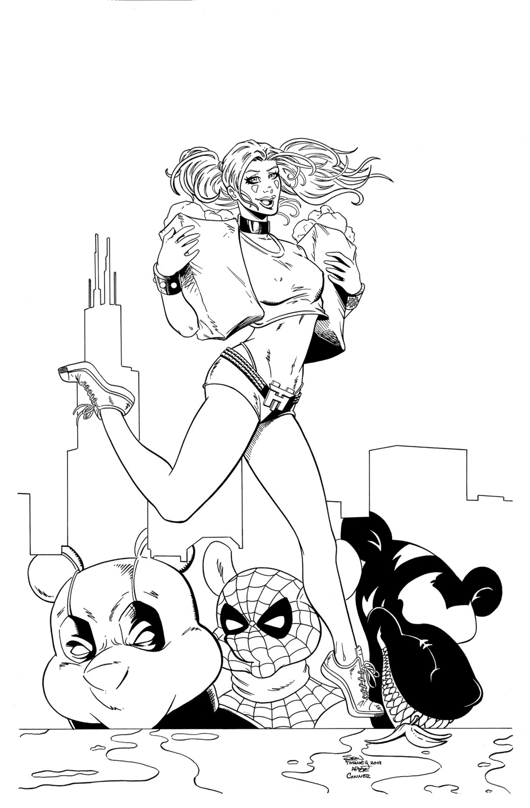 Hardlee Thinn C2E2 2019 exclusive cover. 

homage to Amanda Conner's Harley Quinn cover. 