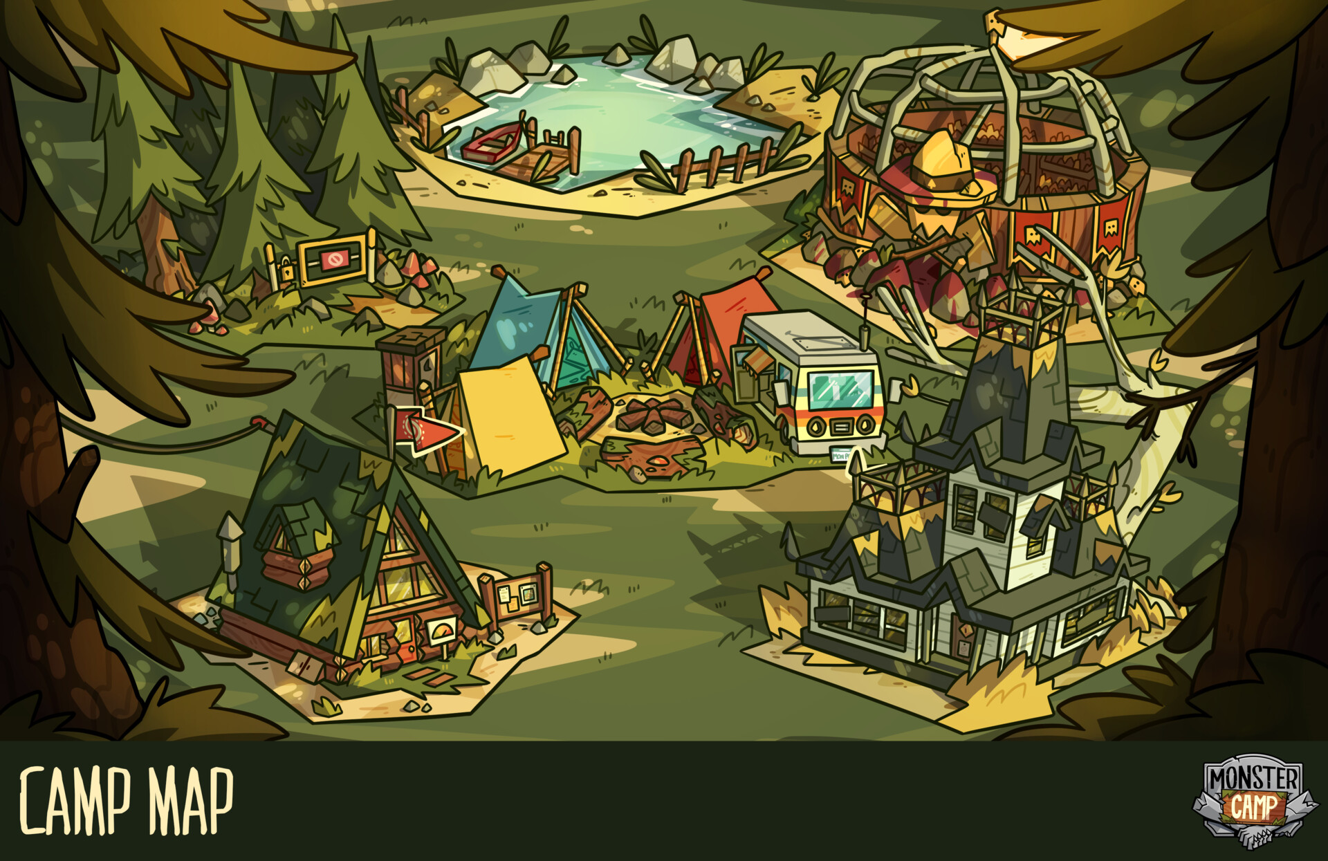 Пром гейм. Монстер Кэмп. Monster Camp 2. Детская игра с монстрами.