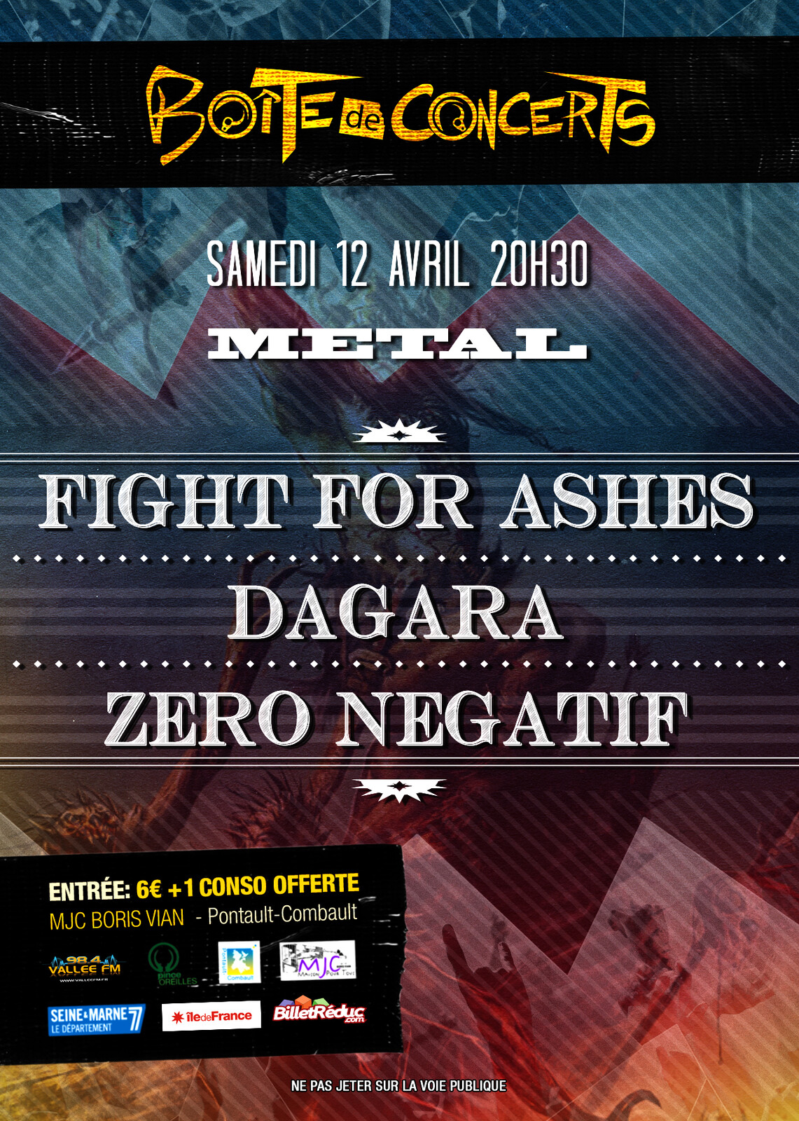 FLYER CONCERT  - BOÎTE DE CONCERTS 
