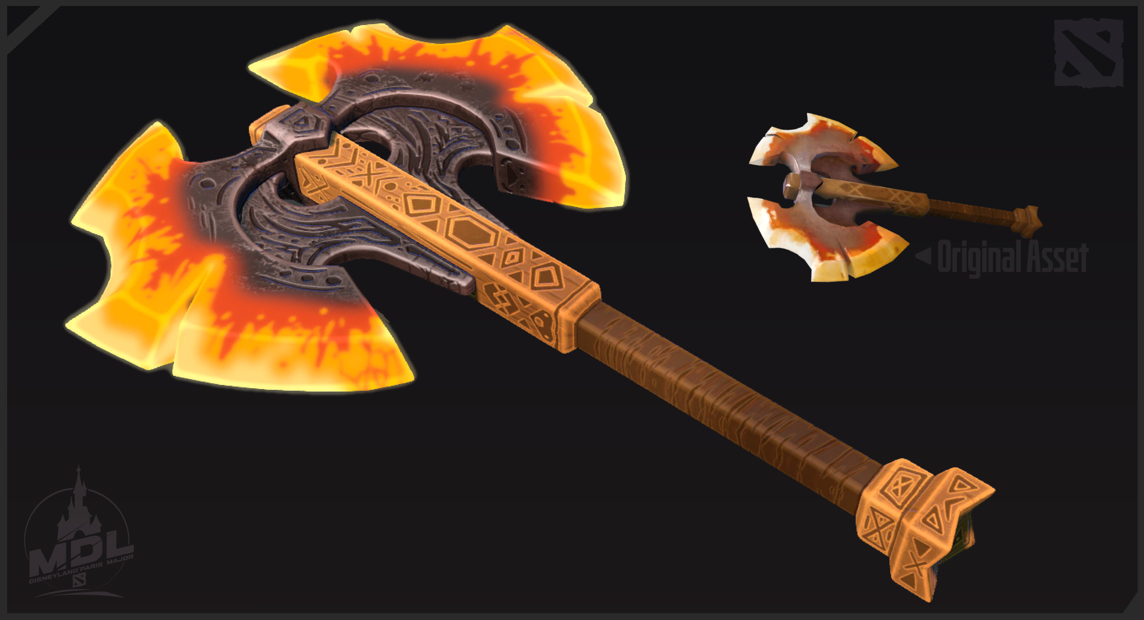 My remake of the Battlefury Axe, based on the in-game Dota 2 item by Valve.