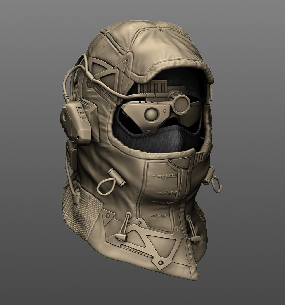 ArtStation Sniper helmet sculpt