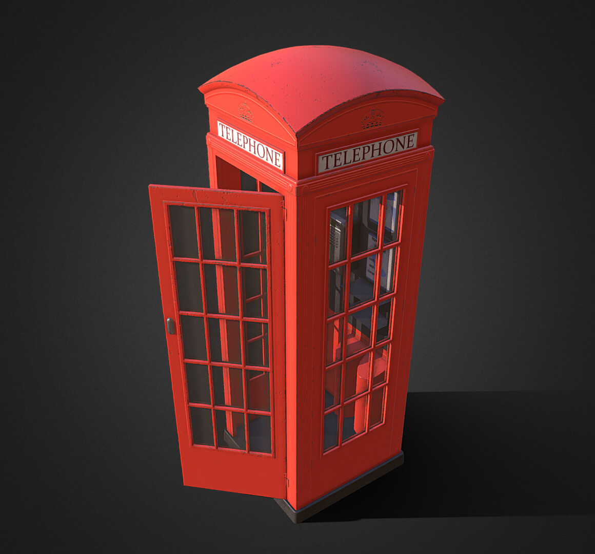 Artstation Red Phone Booth Dominik Jakubczyk