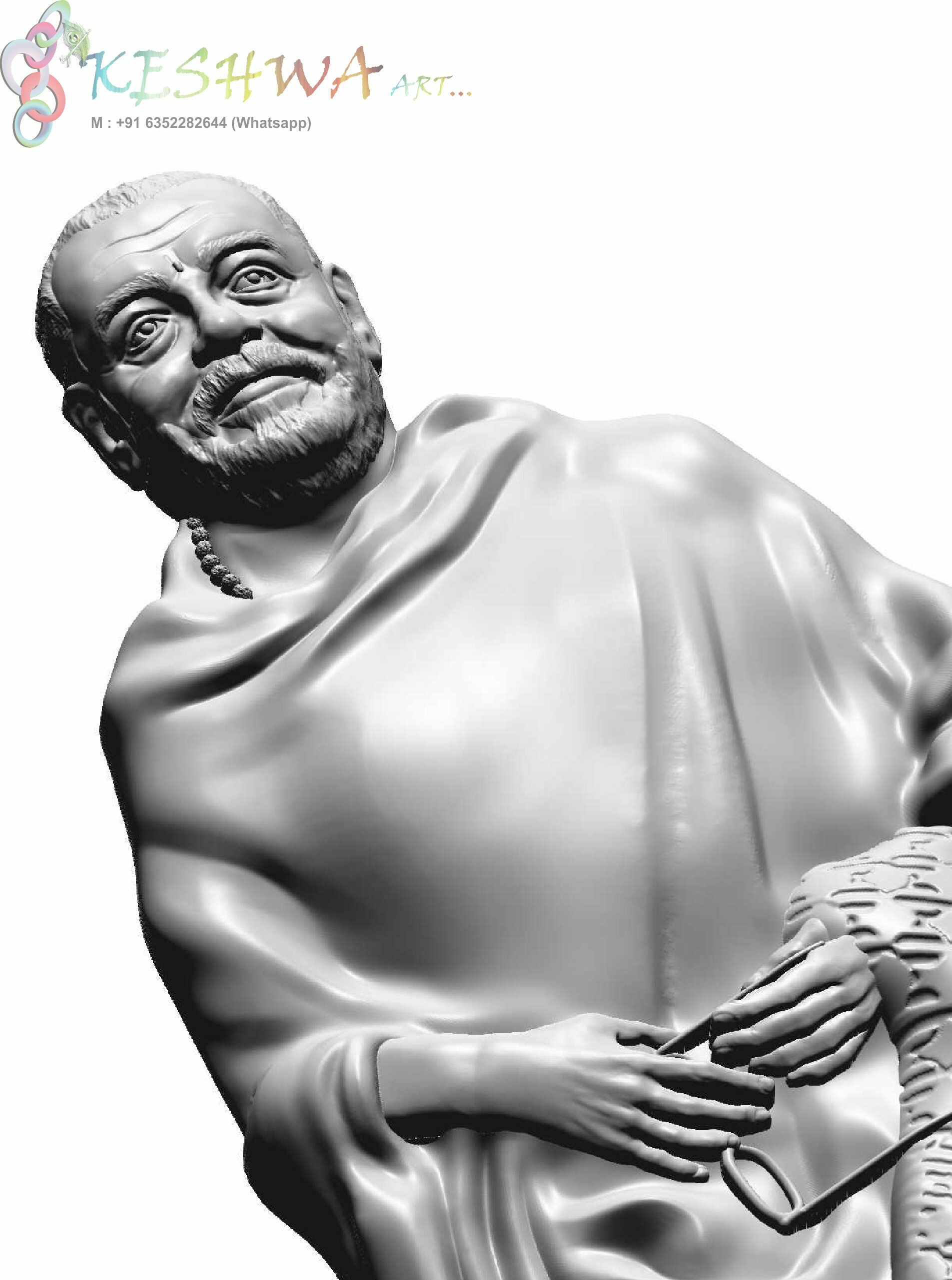 Artstation Morari Bapu In 3d Model Keshwa Art
