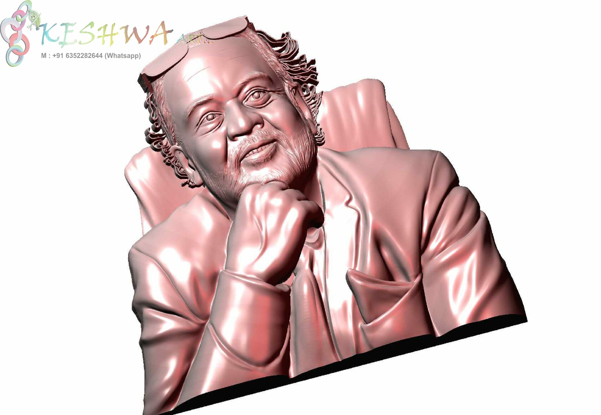 Artstation Face 3d Model Stl File Artcam Keshwa Art