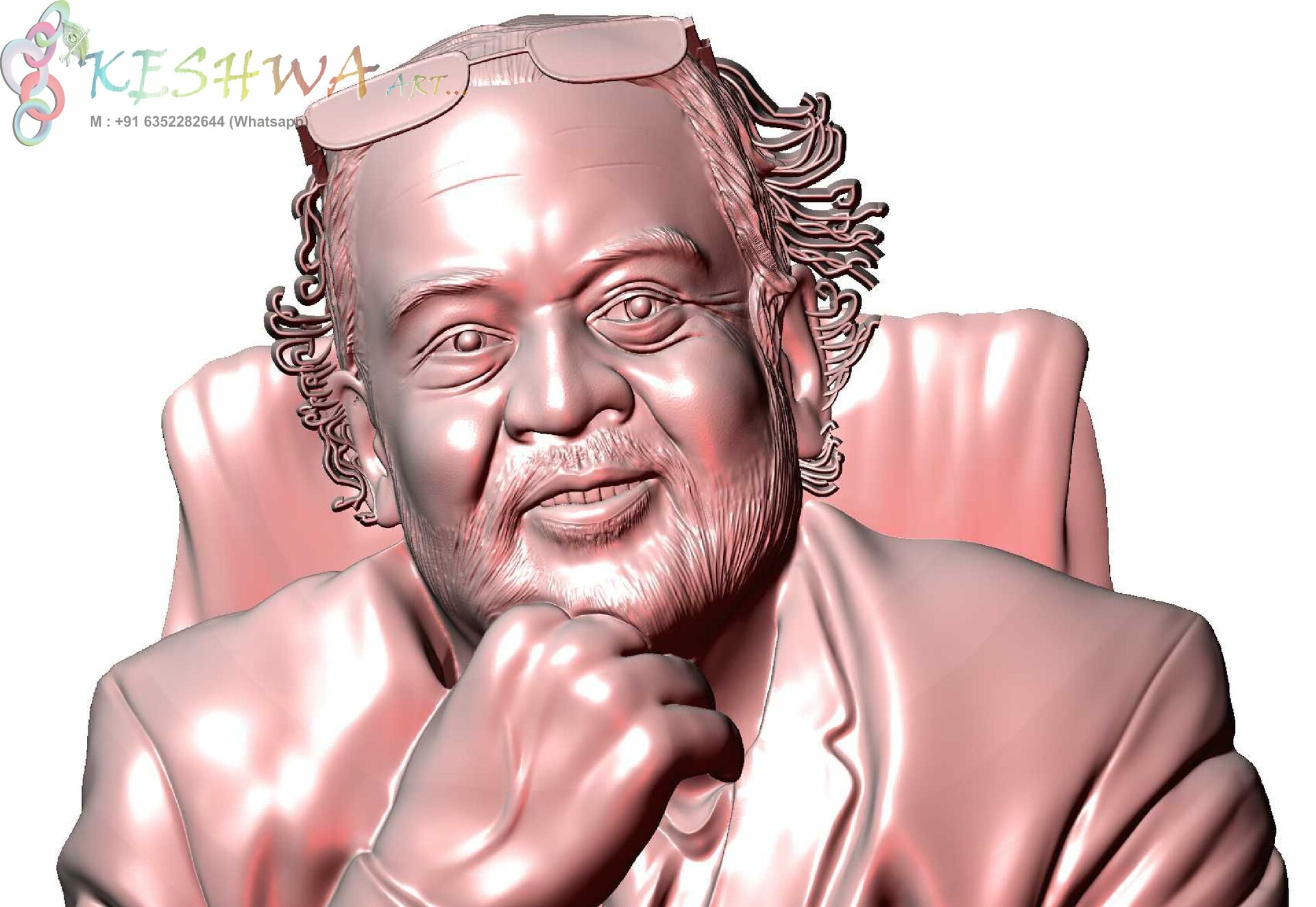 Artstation Face 3d Model Stl File Artcam Keshwa Art
