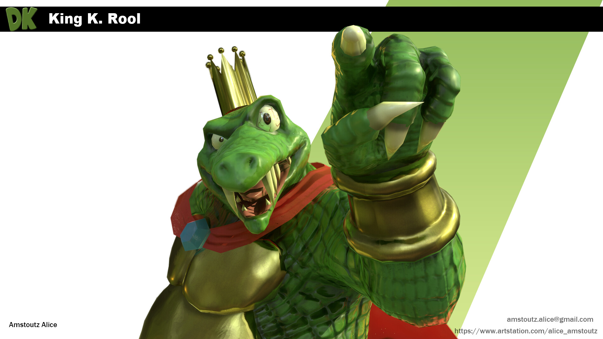 Artstation King K Rool Fanart Alice Amstoutz