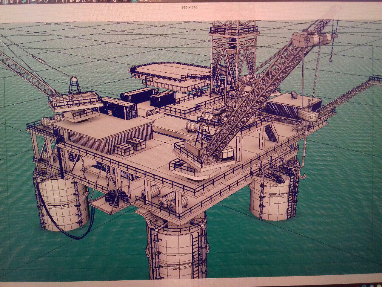 Artstation The Gigantic Crane Occian Oil Platform Mohammad Borzouei